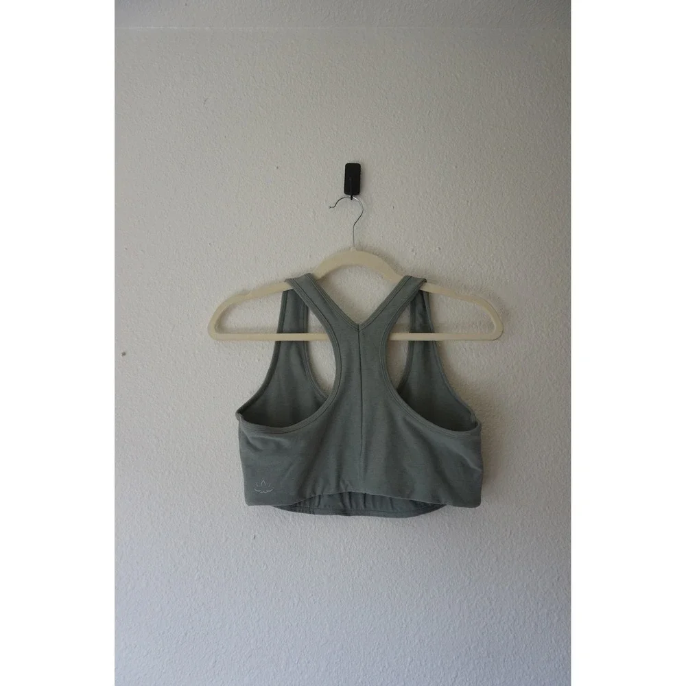 Beyond Yoga Spacedye Simplicity Long Line Bra Racerback‎ Dusty Forest Heather L